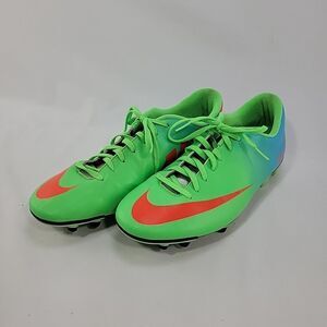 Nike Men's Mercurial Victory IV FG 555613 380 Green Orange Soccer Cleats Size 12
